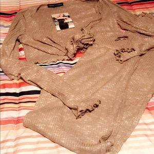 Two piece high waisted crop top outfit